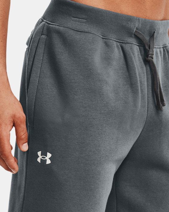 Men's UA Rival Fleece Shorts, Gray, pdpMainDesktop image number 3